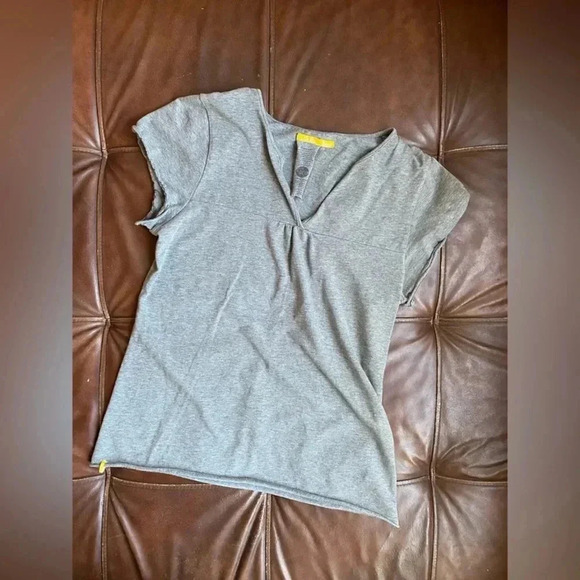 Lole Organic Cotton V Neck Tee Shirt Women’s S Closet Staple Basic Grey Casual - Picture 1 of 10